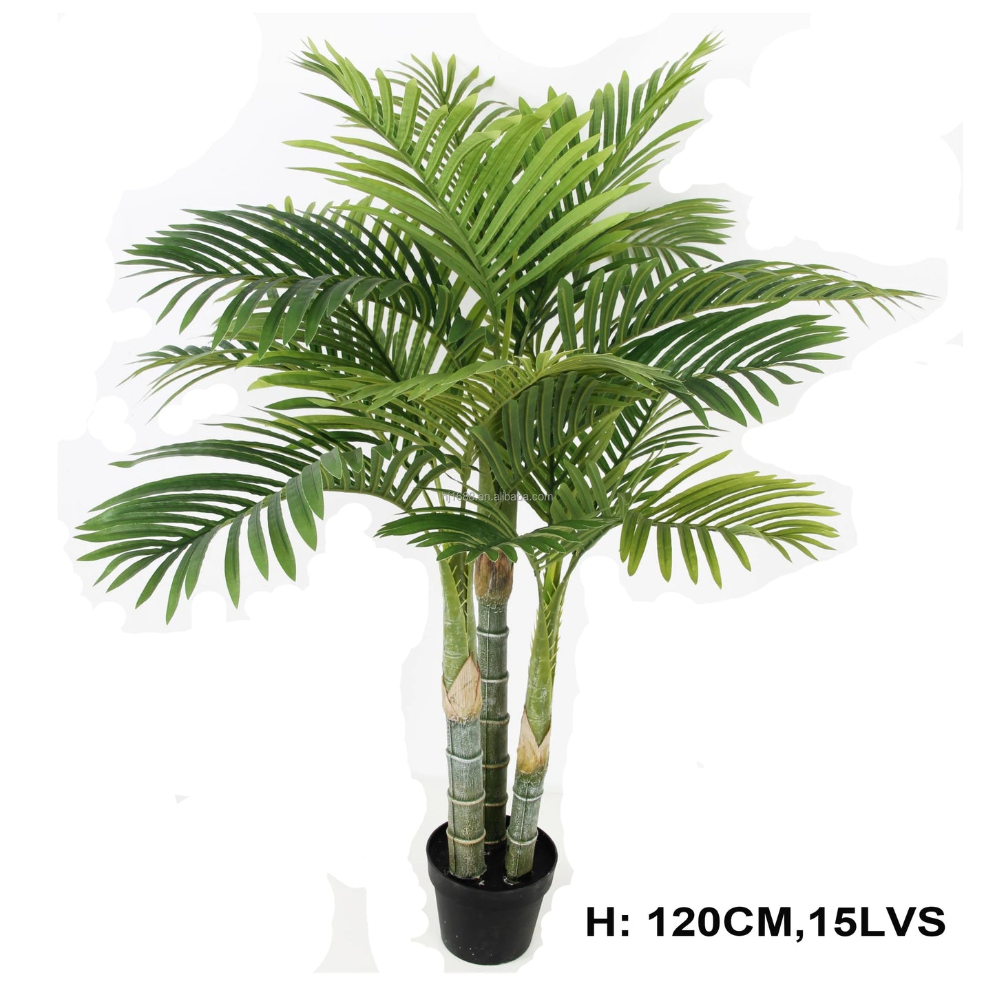 High Quality Indoor Decor 120 cm 2M Mini Big Faux Natural Green Plastic Fake Areca Palm Leaves Plants Small Artificial Palm Tree Yooly Plants - YL060708