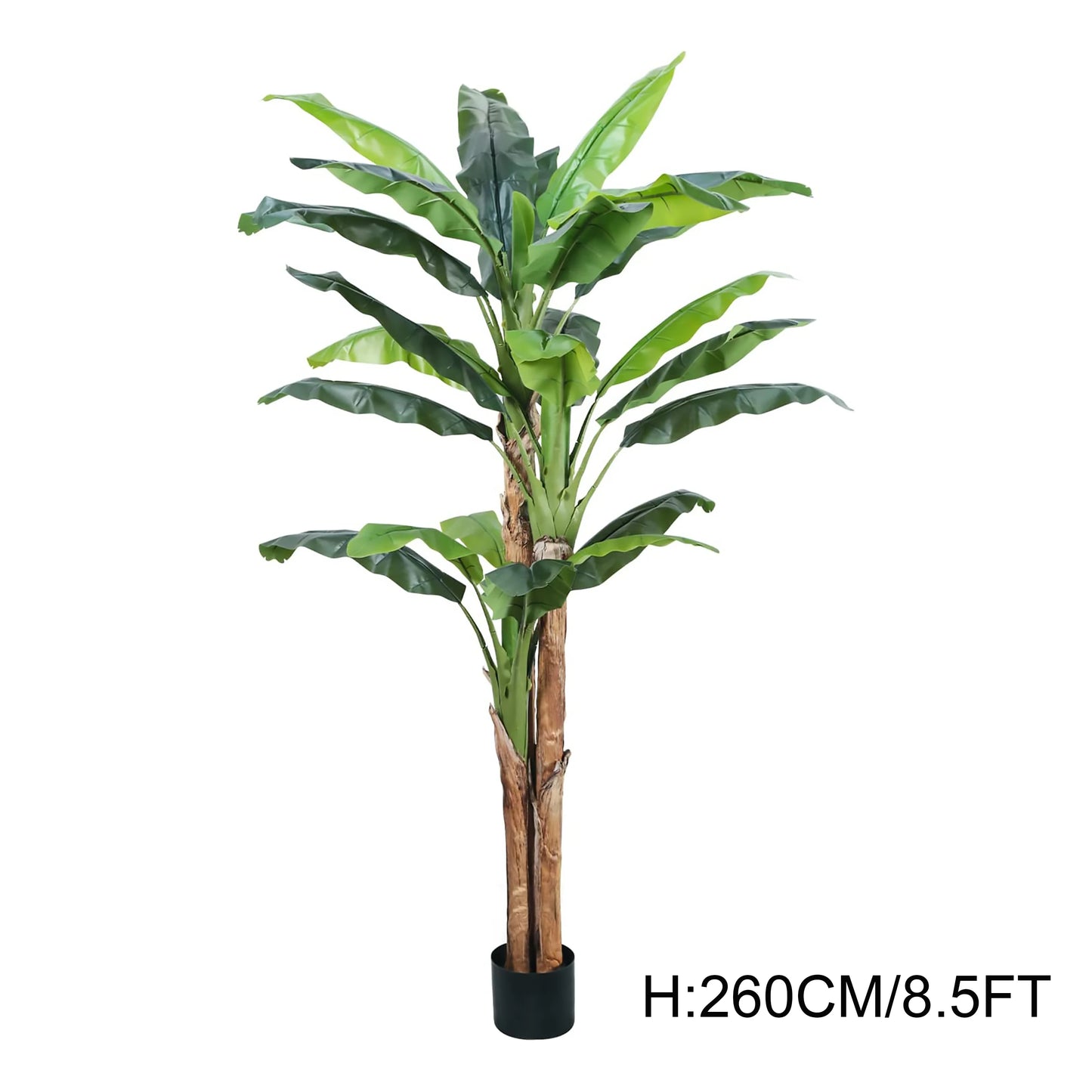 260CM 8.5FT High Simulation KD Packing Large Green Leaves Faux Giant Banana Tree Artificial Tree for Outdoor Decorative Plants Yooly Plants - YL20210119