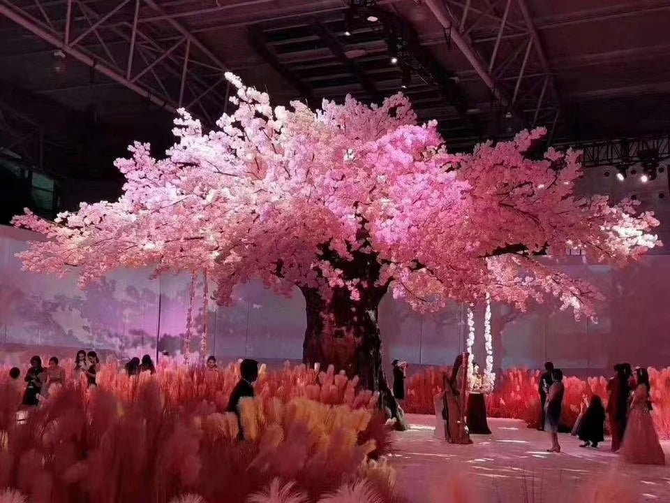 Pink White Red Artificial Indoor Cherry Blossom Tree Arches Fake Sakura Cherry Blossom Plant Yooly Plants - YL0666