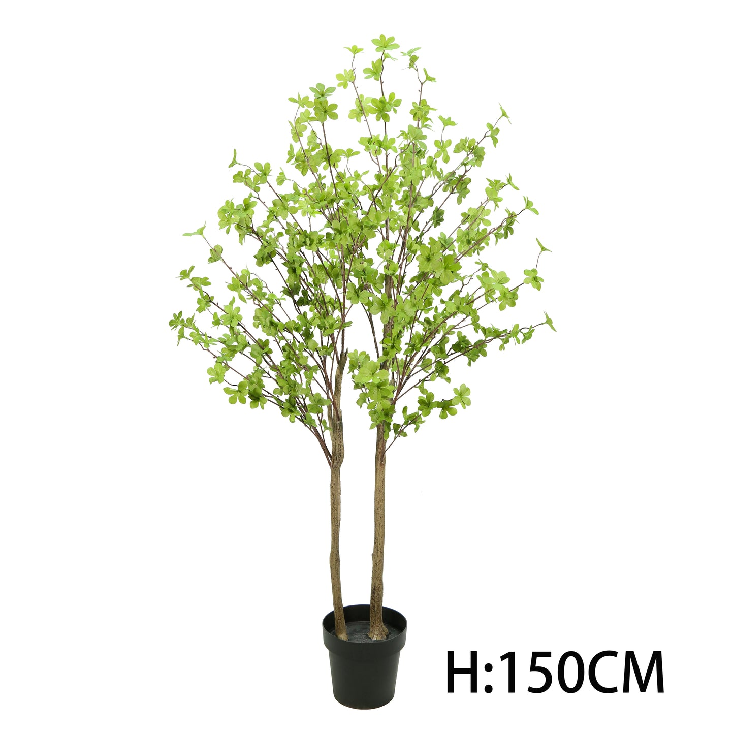 180CM 6FT High Two Natural Looking Trunks Plastic Artificial Bell Tree With Lifelike Branches For Wedding And Living Room Decor Yooly Plants - YL33368