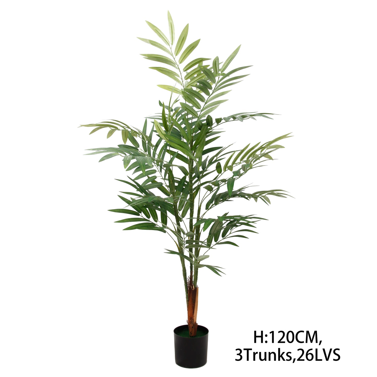 7 Feet Tall 210CM 3 Trunks 80 Foliage Giant Fake Bambusa Multiplex Artificial Fernleaf Hedge Bamboo Plant For Backyard Decor Yooly Plants - YL08043