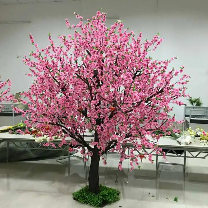 Home Garden Decoration High Quality Cheap Price Faux Big Tree Artificial Peach Blossom Flower Tree For Landscaping & Decking Yooly Plants - YL0666