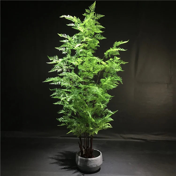 BSCI Factory Wholesale 160CM Tall Tropical Plastic Potted Bonsai Faux Plant Artificial Fern Tree For Interior Exterior Decor Yooly Plants - YL08354