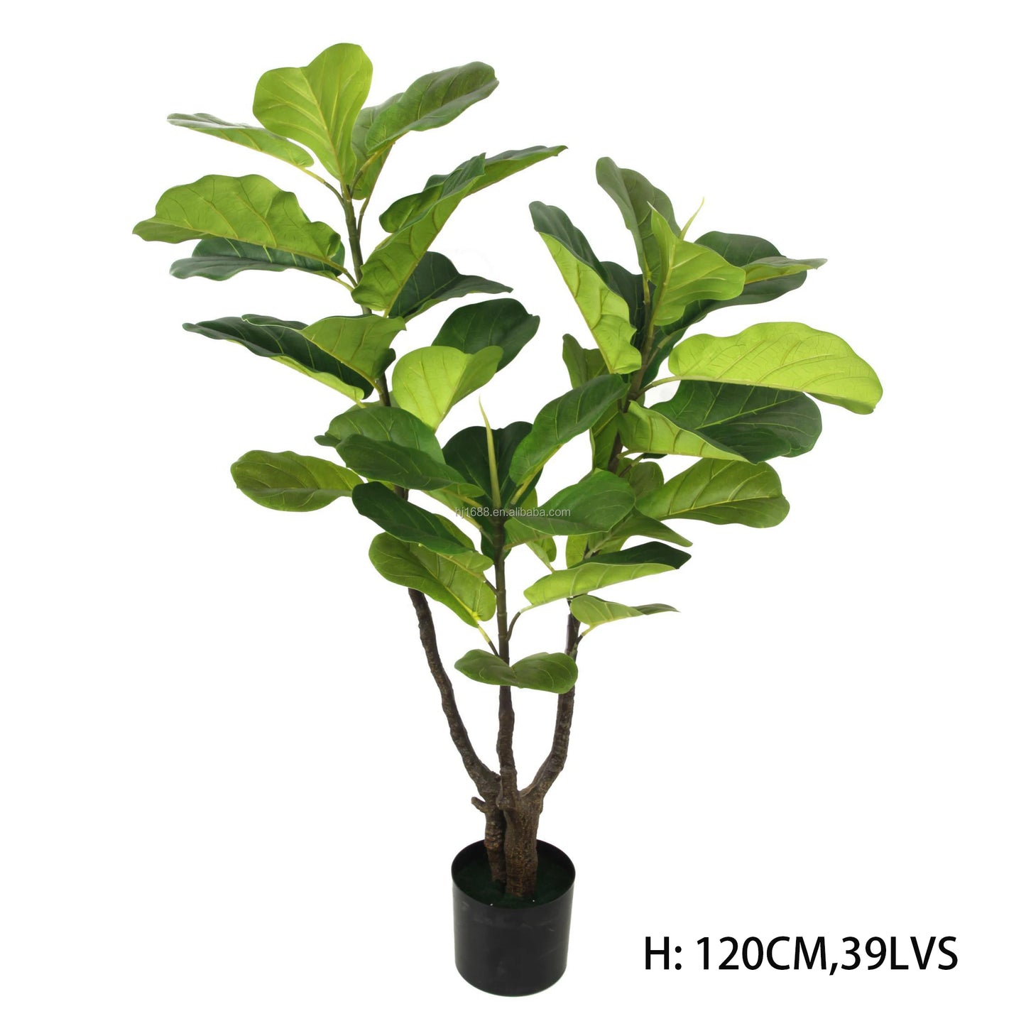 180CM Tall 6Trunks 203 Leaves Real Touch Faux Lyrata Potted Plants Artificial Ficus Fiddle Leaf Fig Tree For Interior Decor Yooly Plants - YL11138