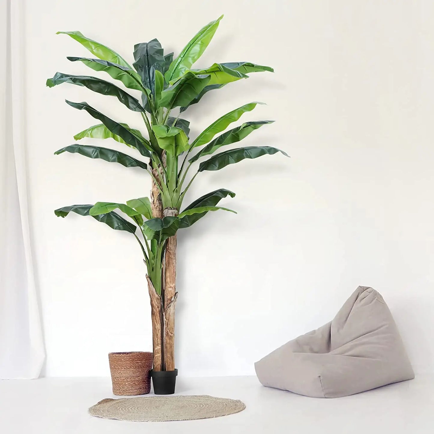 260CM 8.5FT High Simulation KD Packing Large Green Leaves Faux Giant Banana Tree Artificial Tree for Outdoor Decorative Plants Yooly Plants - YL20210119