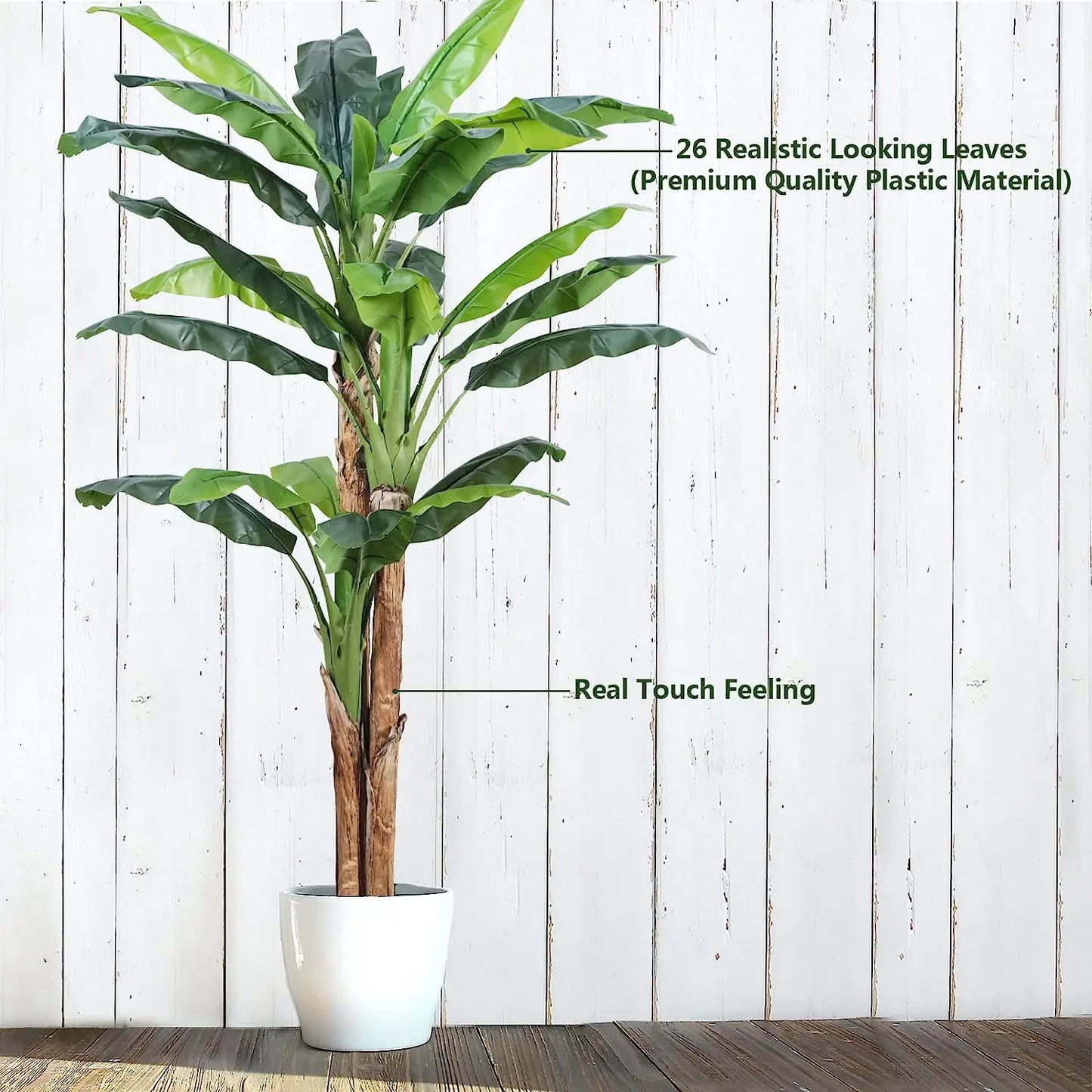 260CM 8.5FT High Simulation KD Packing Large Green Leaves Faux Giant Banana Tree Artificial Tree for Outdoor Decorative Plants Yooly Plants - YL20210119