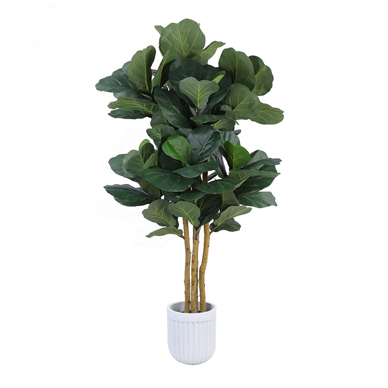 Warm plants Multi Sized Artificial Bonsai Tree Artificial Fiddle Leaf Fig Tree Faux Ficus Lyrata Tree Yooly Plants - YL025200518