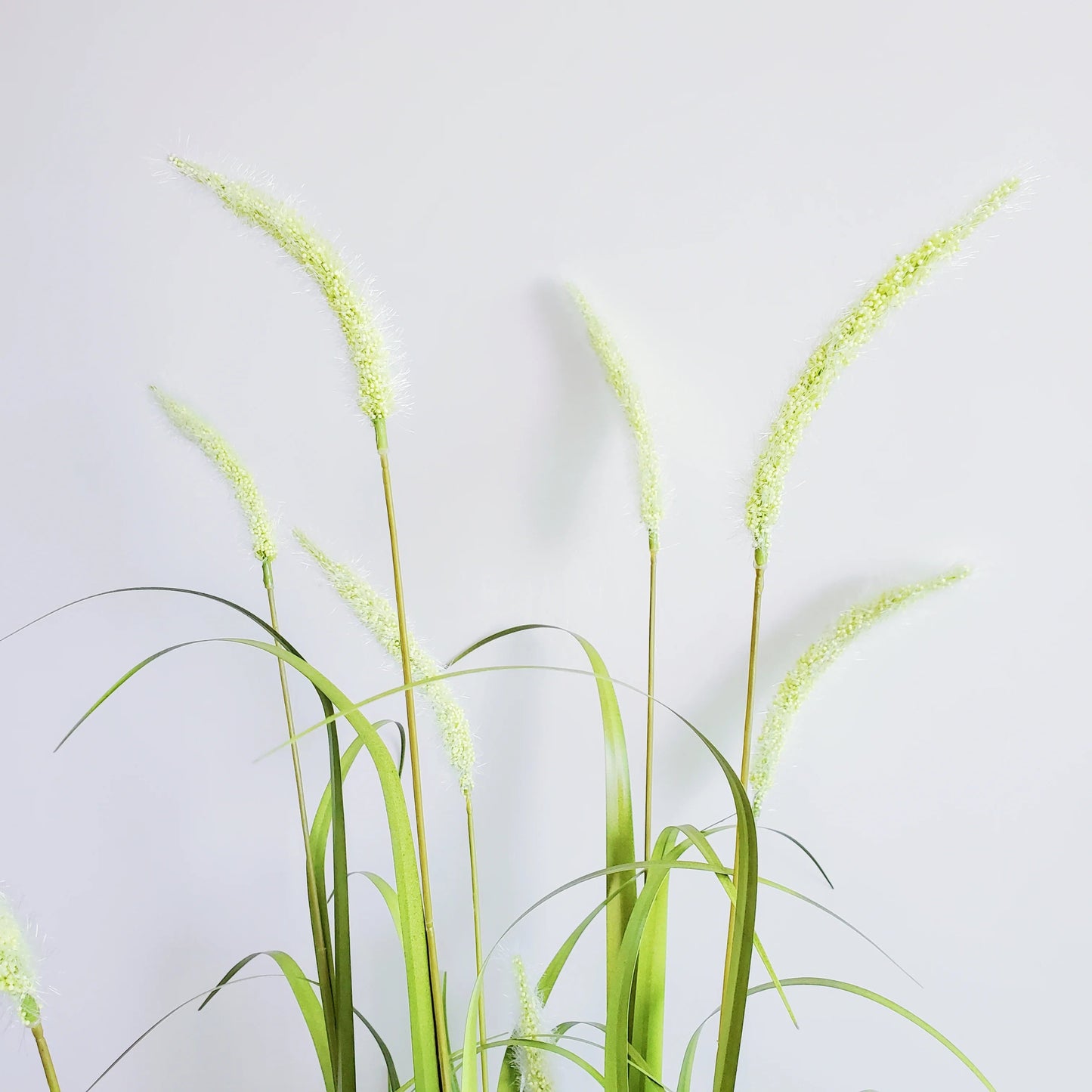 Tall Artificial Setaria Grass in Pot Simulation of Dried Flowers Faux Green PVC Plants Setaria Blume Dogtail Grass Yooly Plant - YLS0032