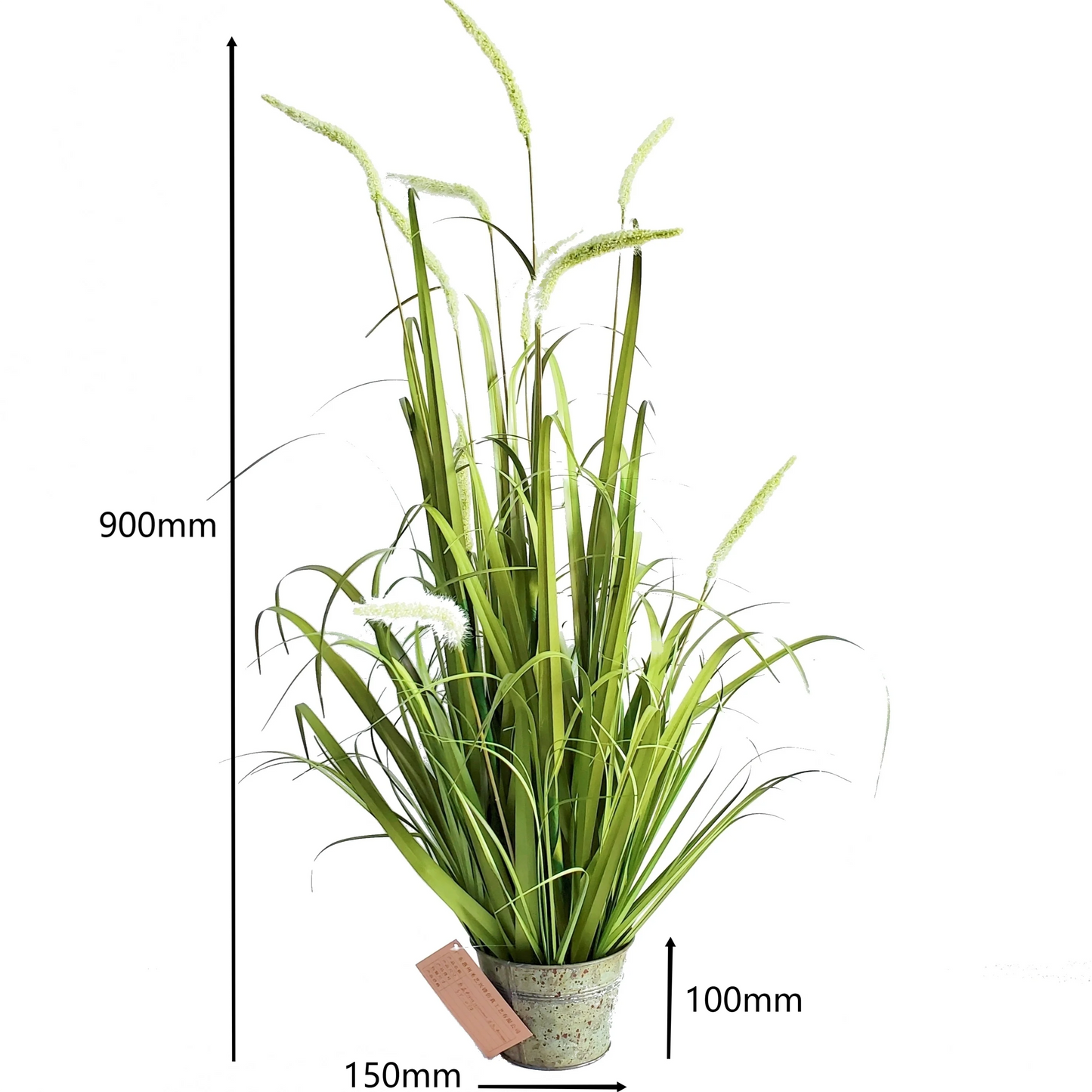 Tall Artificial Setaria Grass in Pot Simulation of Dried Flowers Faux Green PVC Plants Setaria Blume Dogtail Grass Yooly Plant - YLS0032