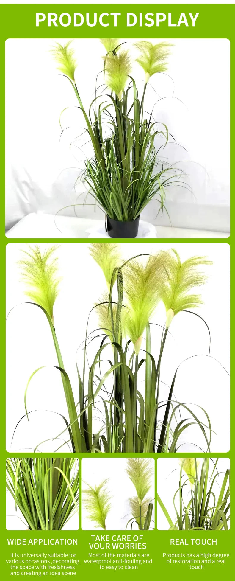 Artificial Reed Big Grass Curved Bonsai Nordic Large Onion Grass Reed Artificial Plant Yooly Plant - YLS0001