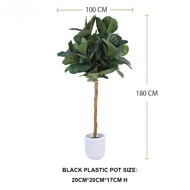 Warm plants Multi Sized Artificial Bonsai Tree Artificial Fiddle Leaf Fig Tree Faux Ficus Lyrata Tree Yooly Plants - YL025200518